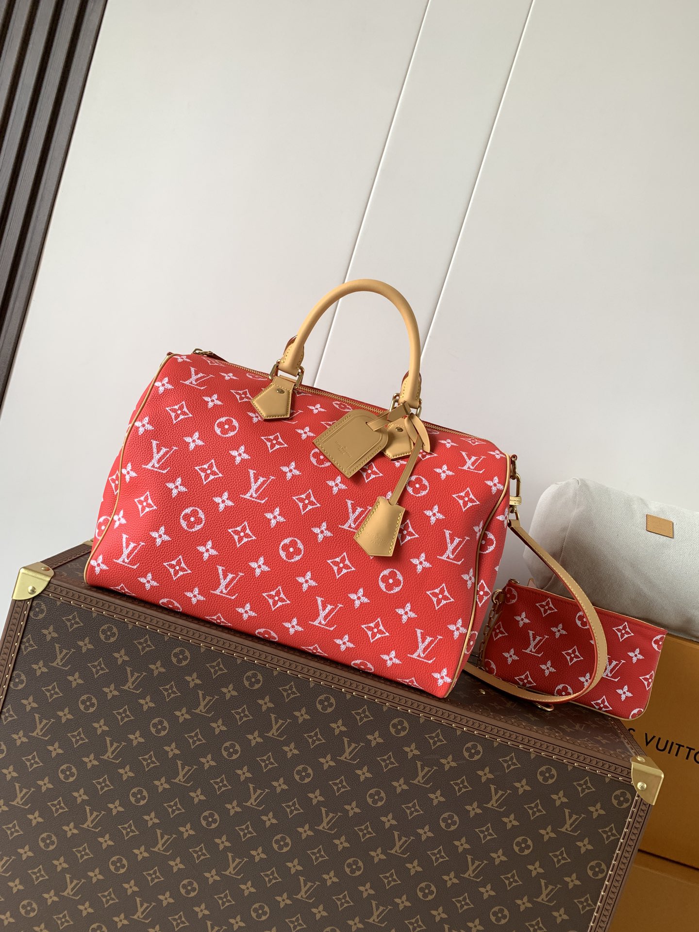 Louis Vuitton Basic Bag Cow Leather Green M-l-s