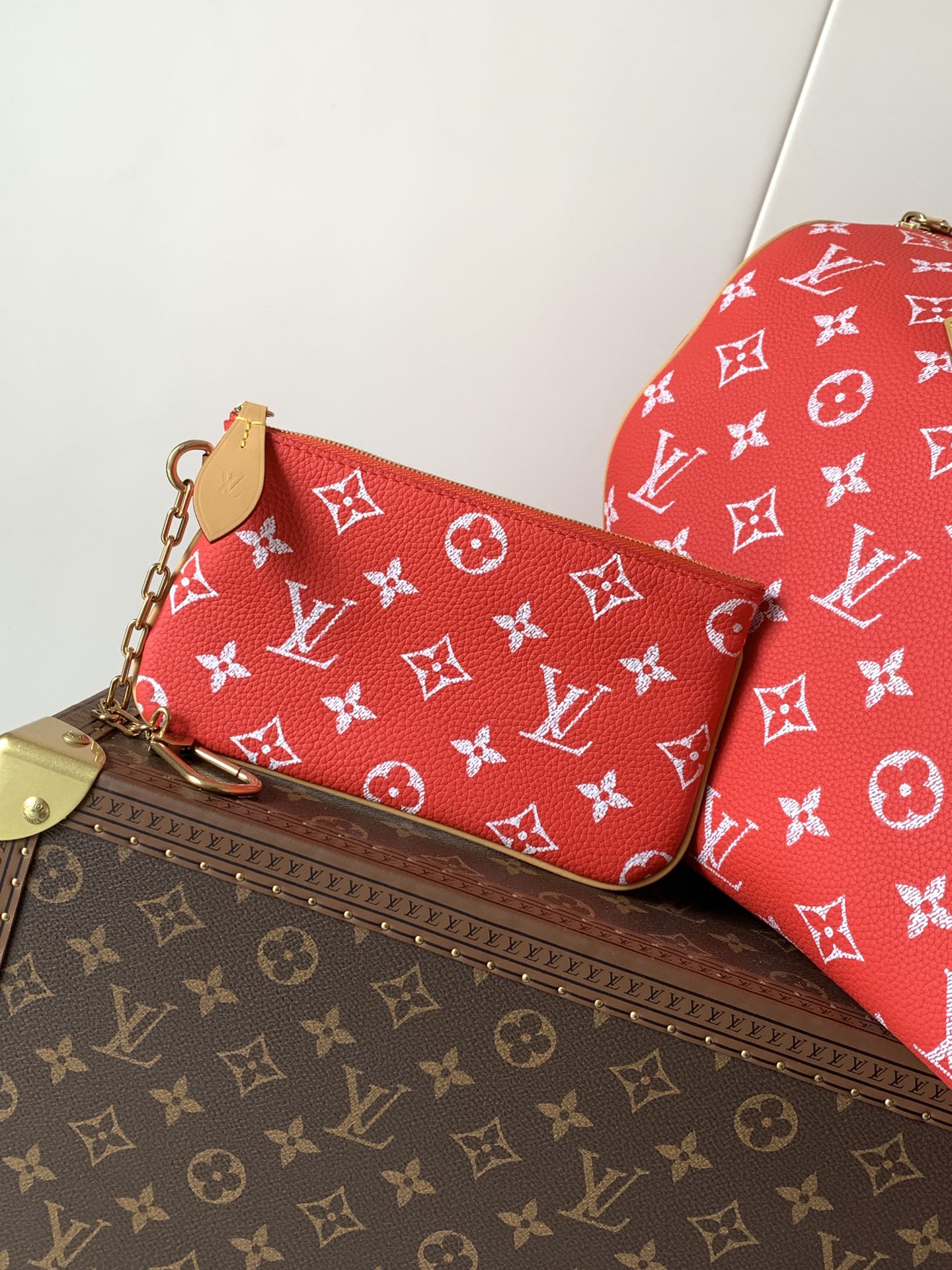 Louis Vuitton Basic Bag Cow Leather Green M-l-s