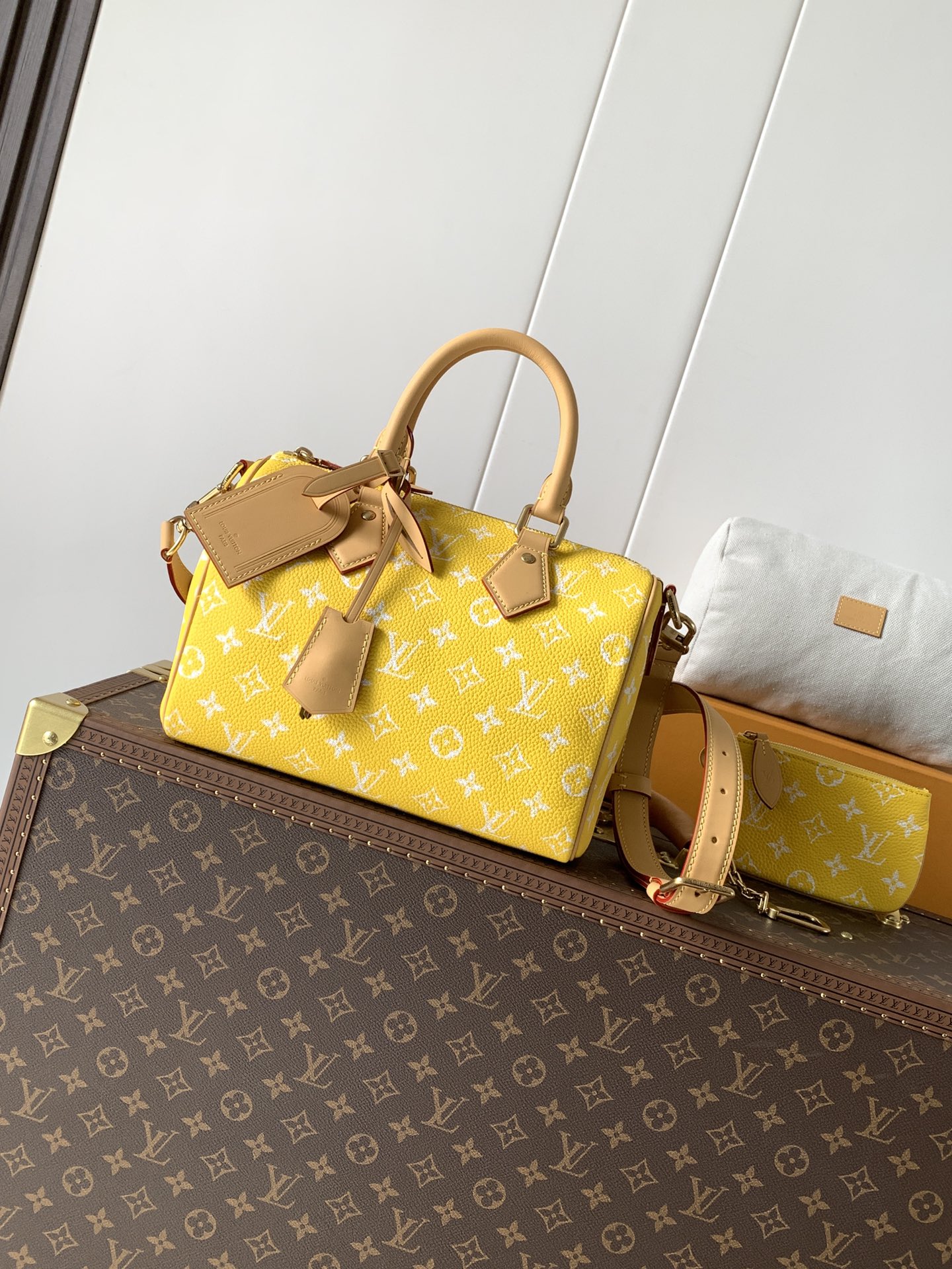 Louis Vuitton Basic Bag Cow Leather Red M-l-s