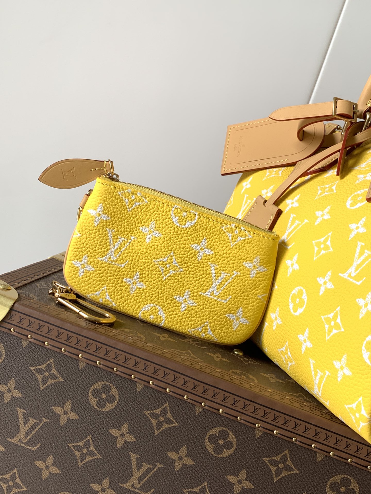 Louis Vuitton Basic Bag Cow Leather Red M-l-s