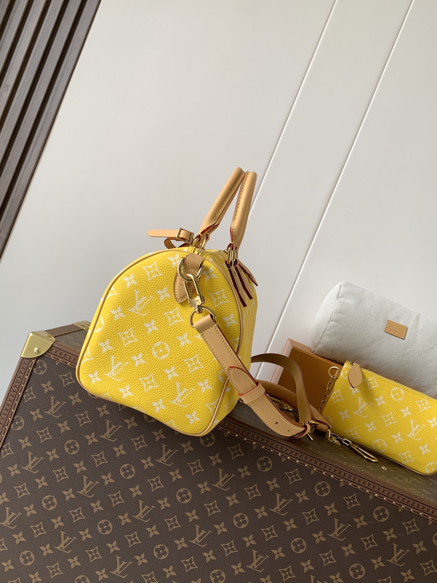 Louis Vuitton Basic Bag Cow Leather Black M-l-s