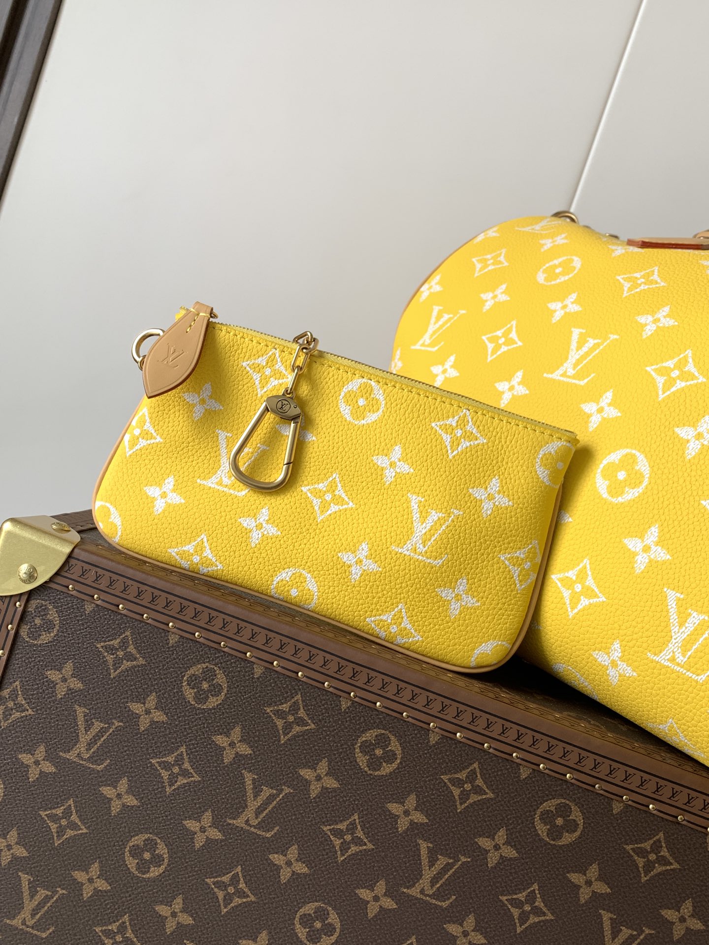 Louis Vuitton Basic Bag Cow Leather Green M-l-s