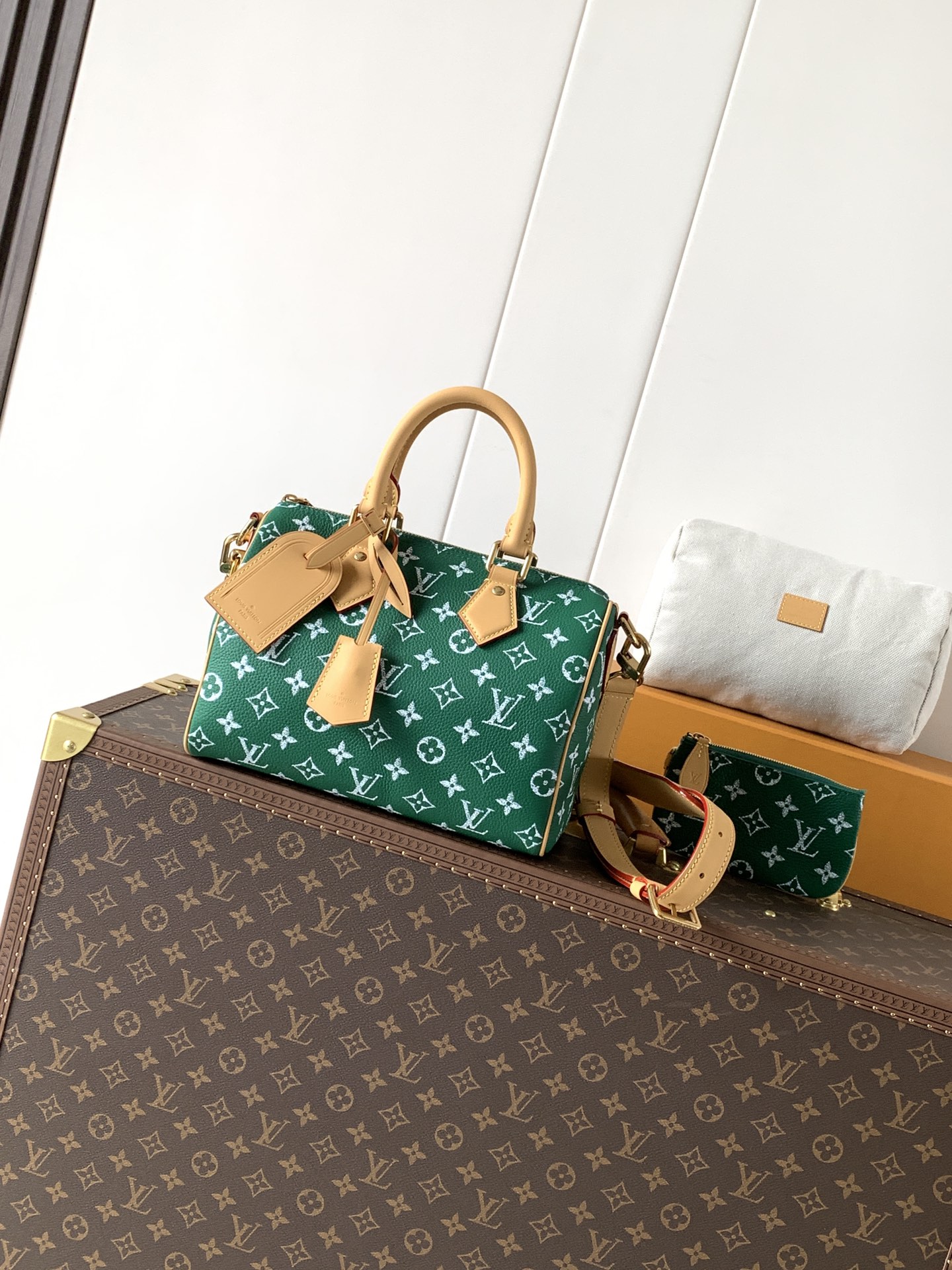 Louis Vuitton Basic Bag Cow Leather Red M-l-s