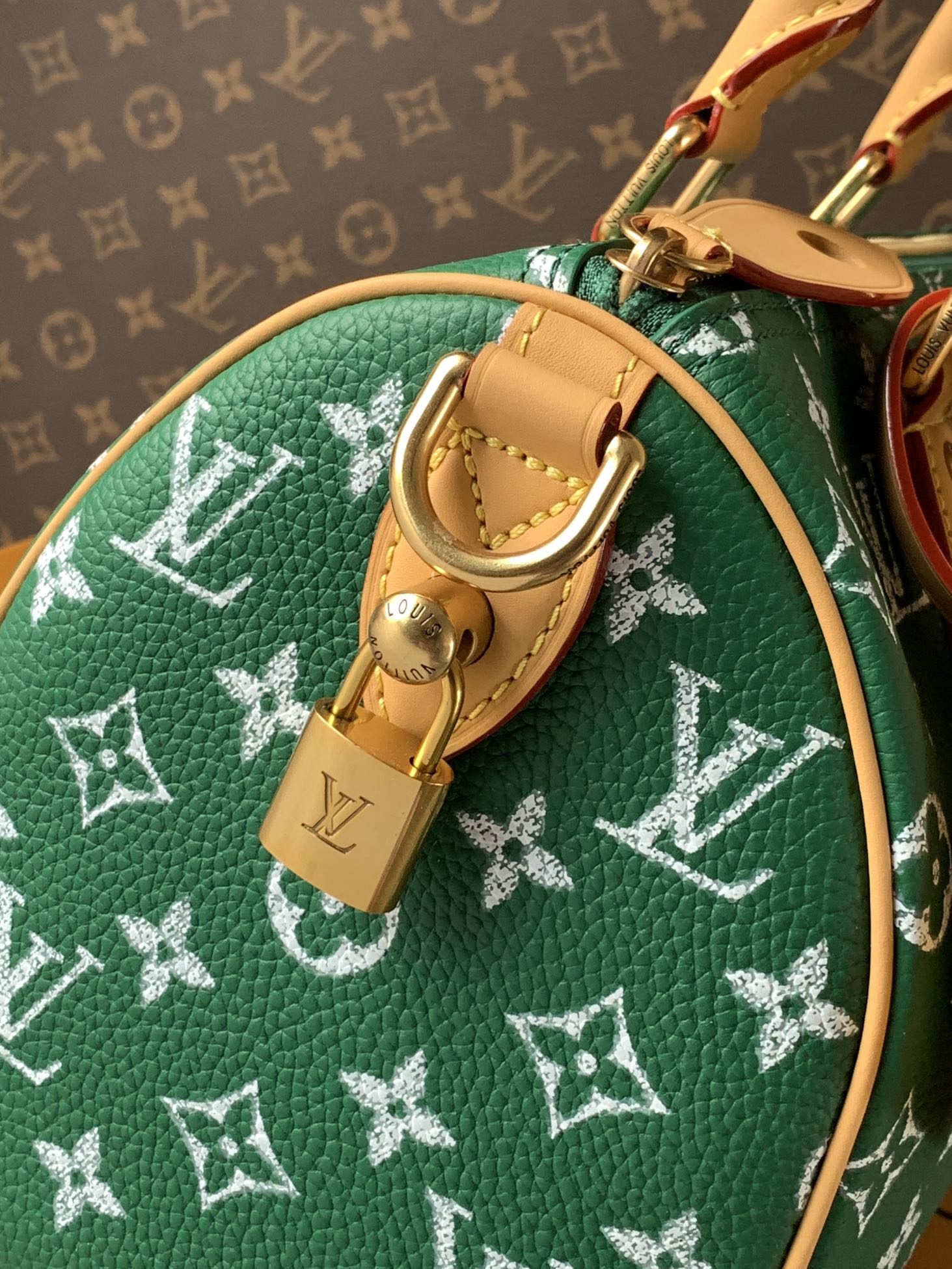 Louis Vuitton Basic Bag Cow Leather Red M-l-s