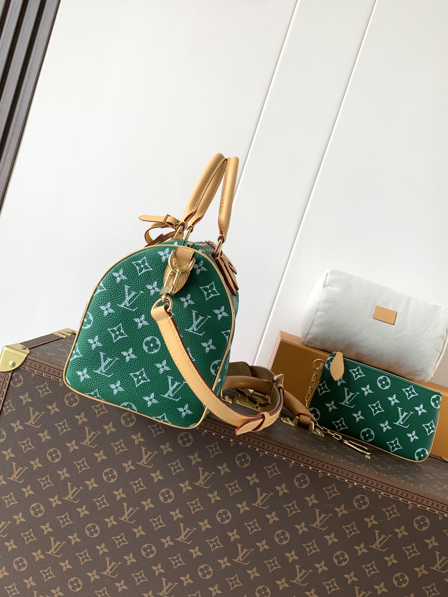 Louis Vuitton Basic Bag Cow Leather Black M-l-s