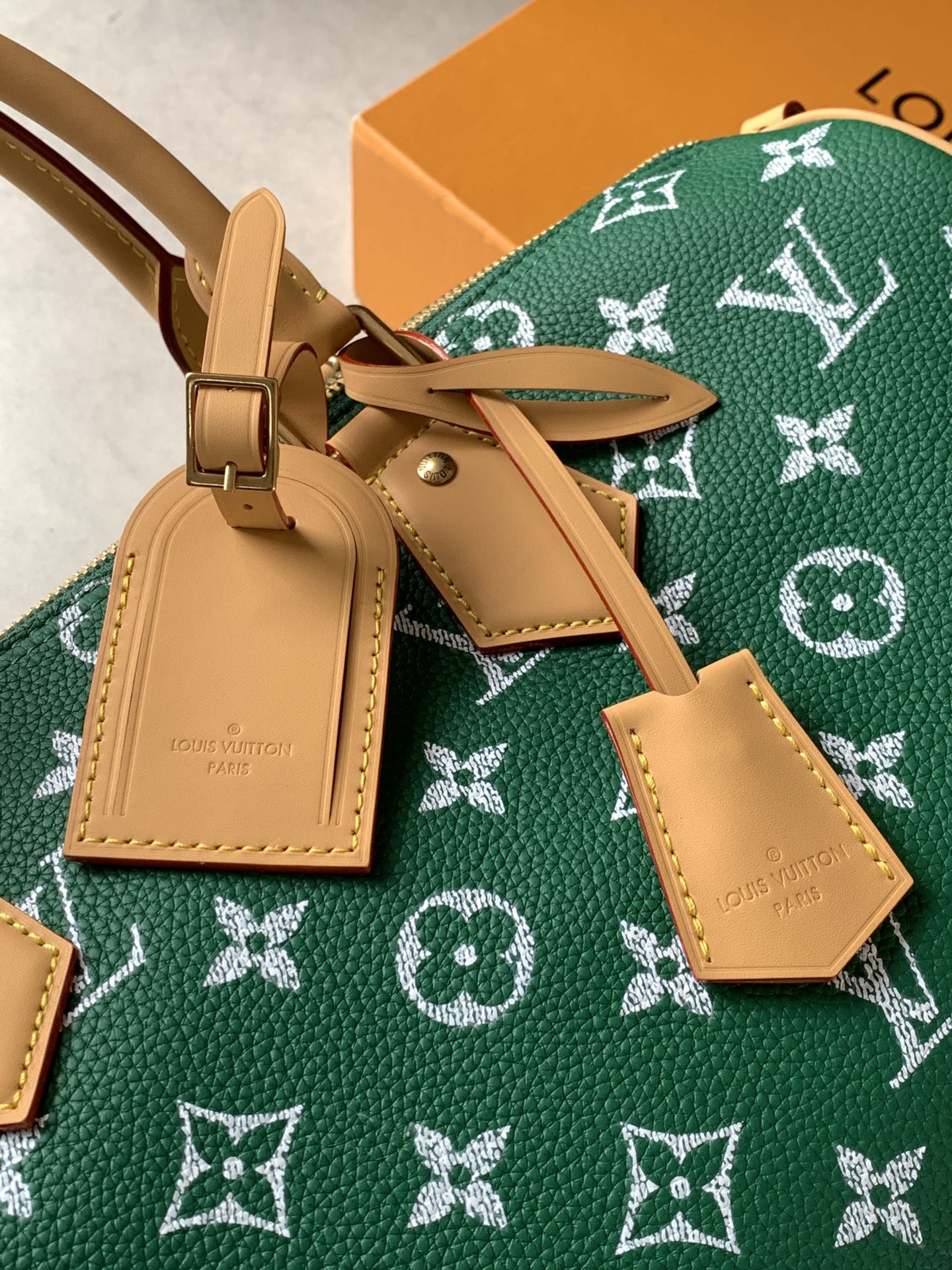 Louis Vuitton Basic Bag Cow Leather Green M-l-s