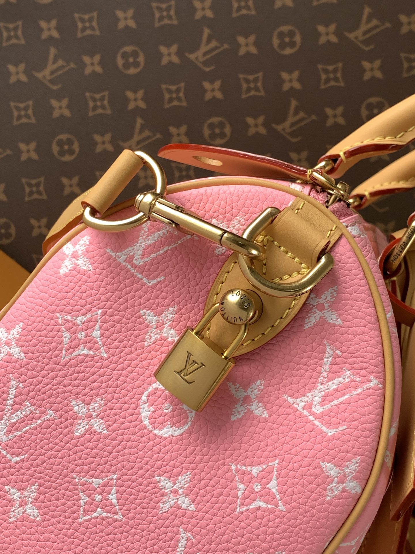 Louis Vuitton Basic Bag Cow Leather Red M-l-s