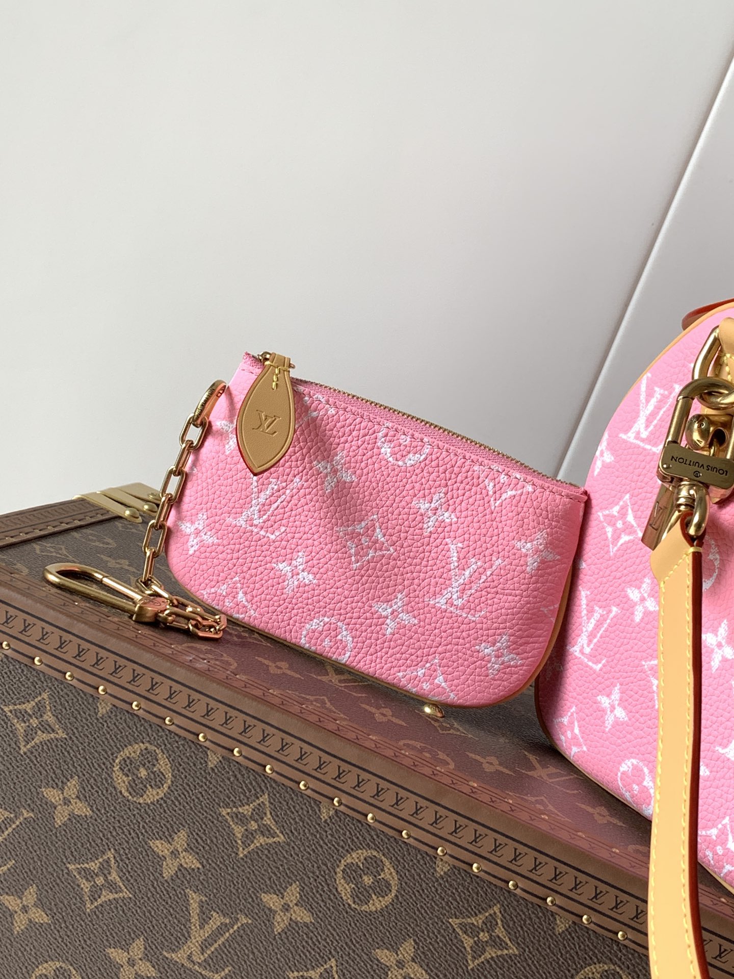 Louis Vuitton Basic Bag Cow Leather Red M-l-s