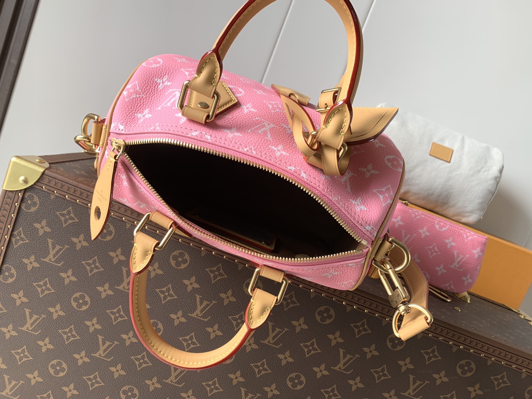 Louis Vuitton Basic Bag Cow Leather Red M-l-s