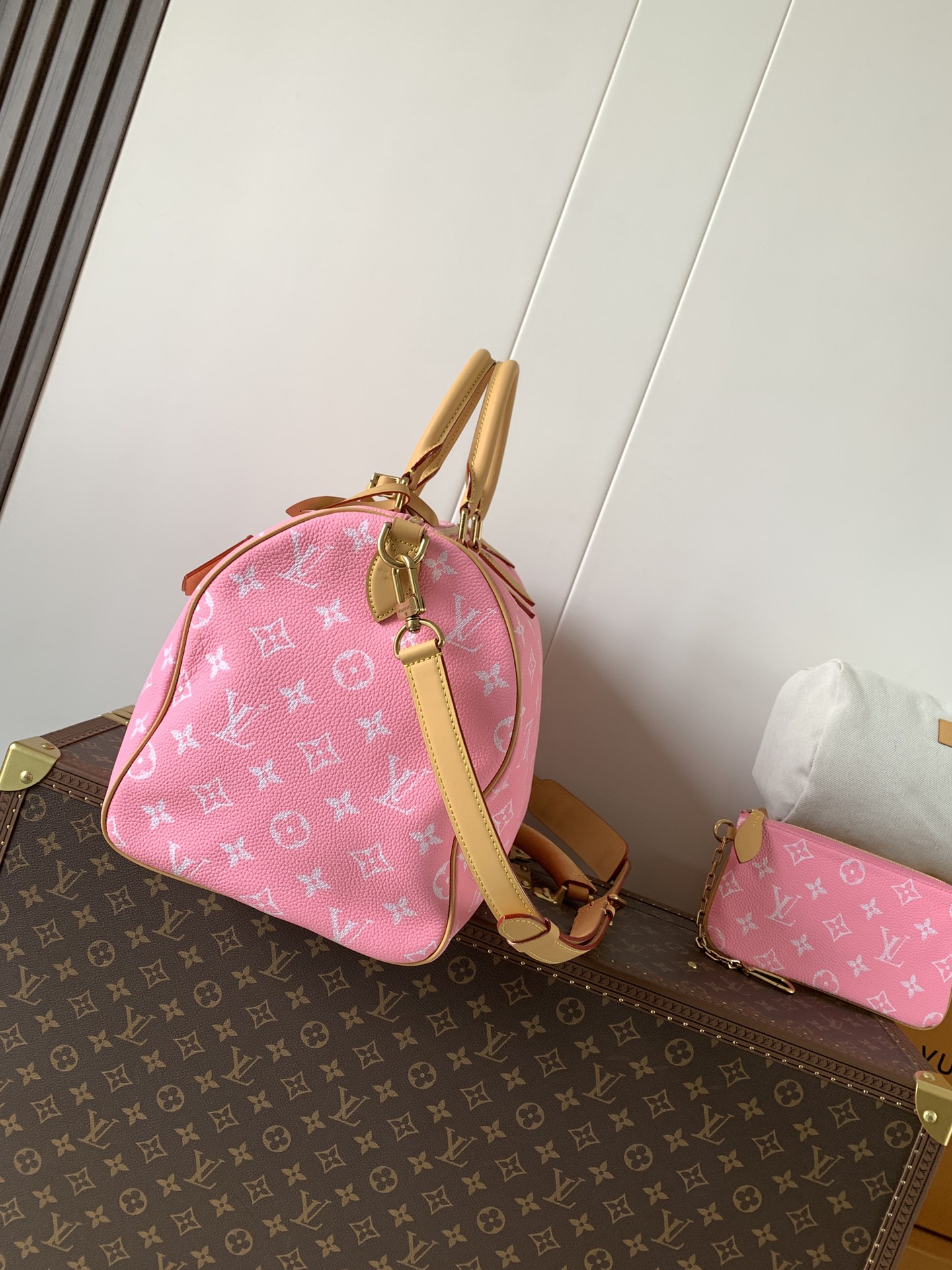 Louis Vuitton Basic Bag Cow Leather Green M-l-s