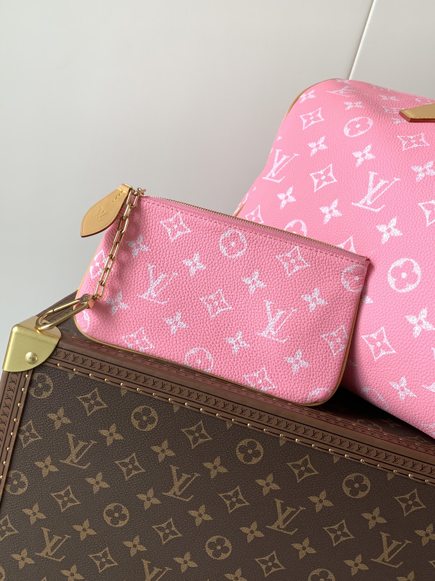 Louis Vuitton Basic Bag Cow Leather Green M-l-s