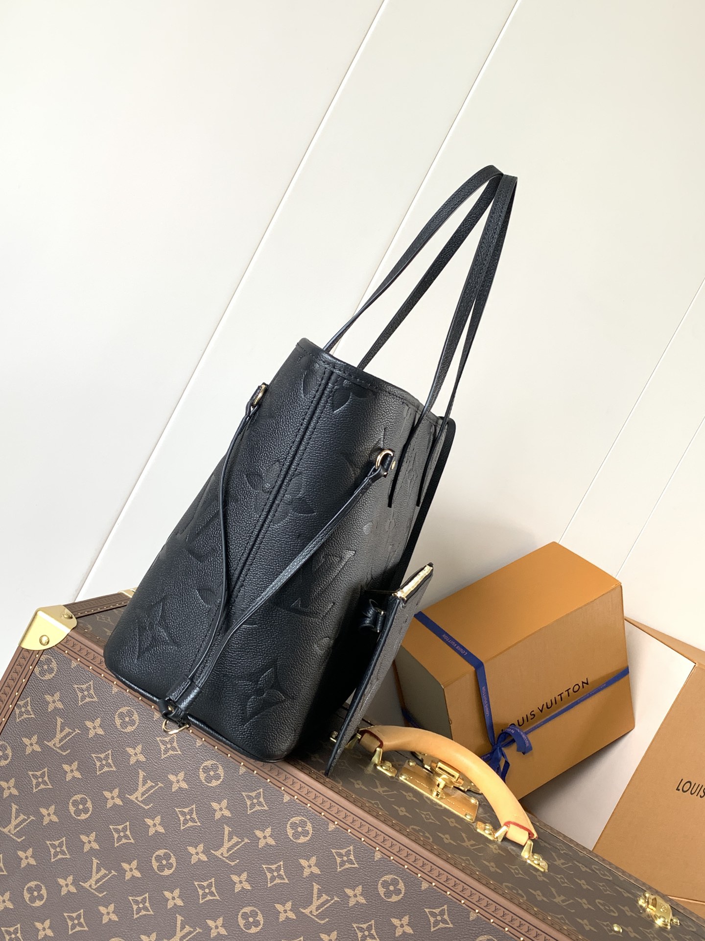 Louis Vuitton Tote Bag Black 17cm-m-l
