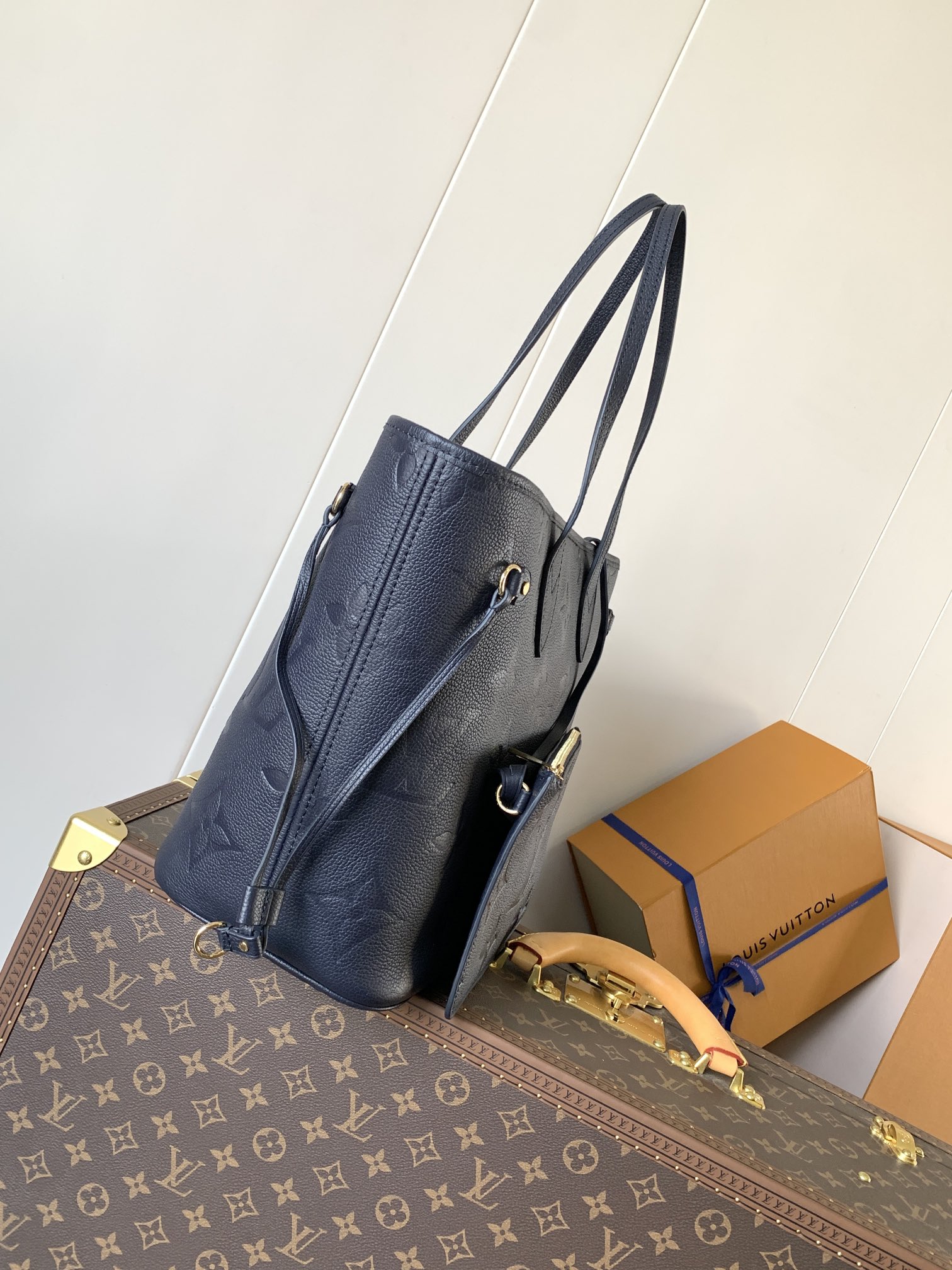Louis Vuitton Tote Bag Black 17cm-m-l