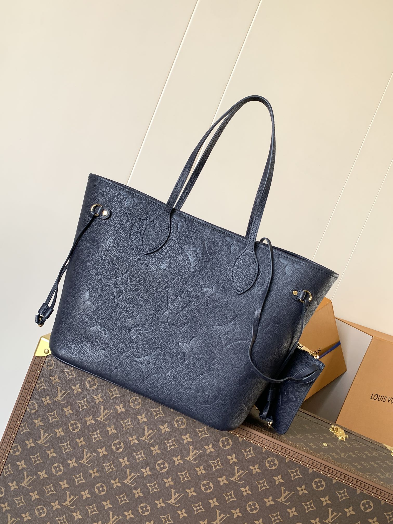 Louis Vuitton Tote Bag Black 17cm-m-l