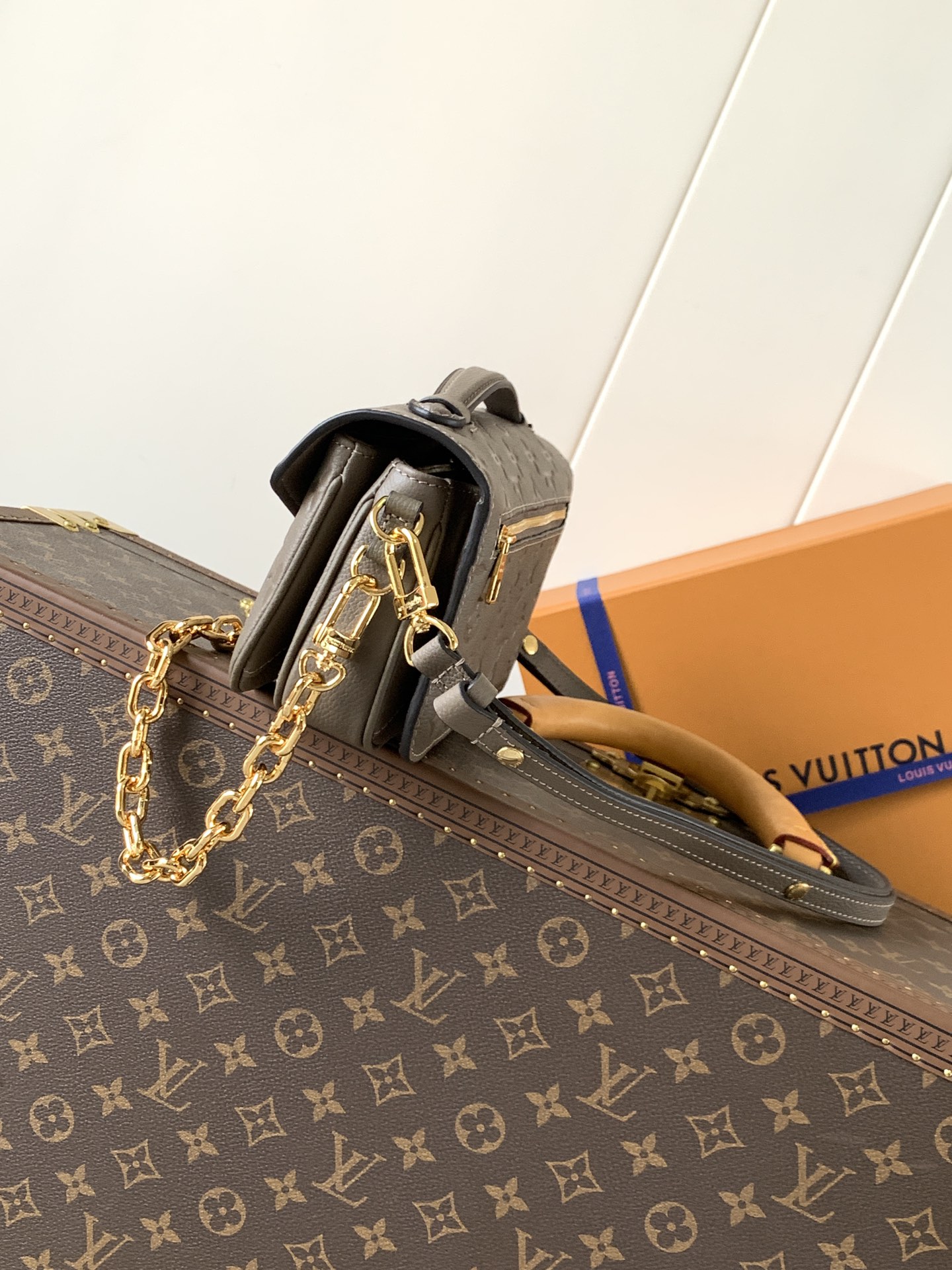 Louis Vuitton Basic Bag Cow Leather Black M-l-s