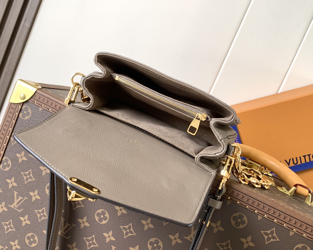 Louis Vuitton Basic Bag Cow Leather Black M-l-s