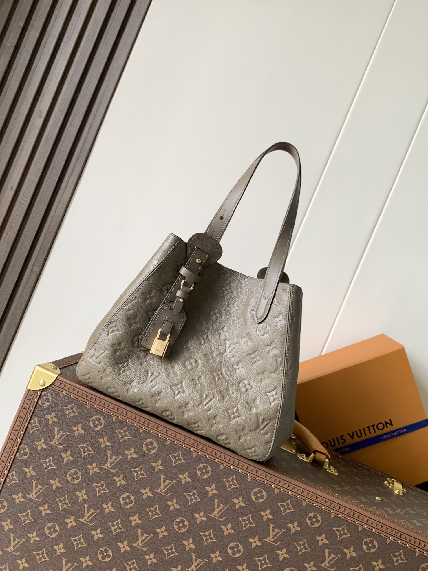 Louis Vuitton Tote Bag Cow Leather Black M-l