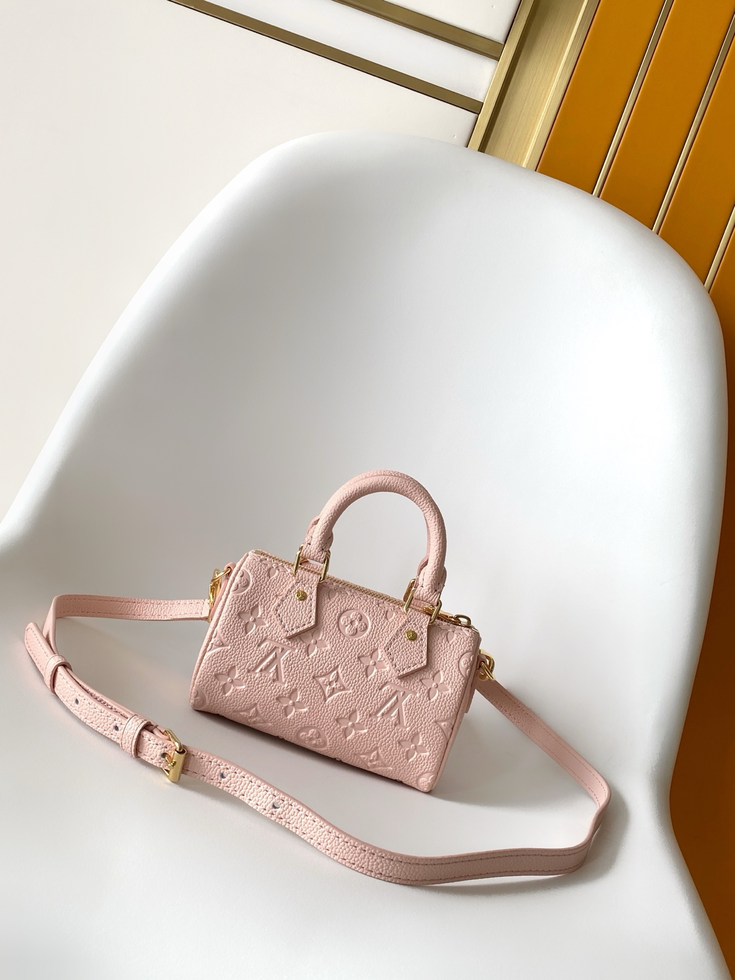 Louis Vuitton Basic Bag Real Leather Silver M-l-s