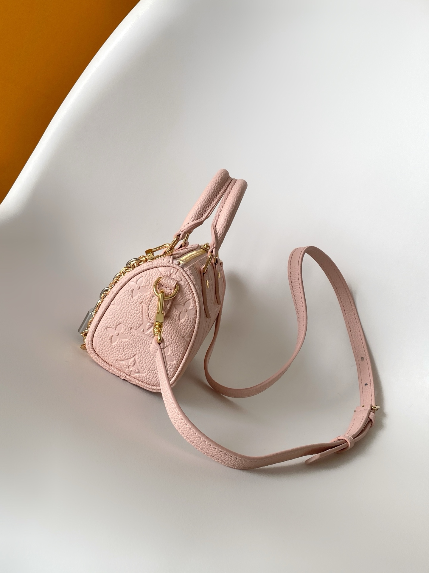 Louis Vuitton Basic Bag Real Leather Silver M-l-s