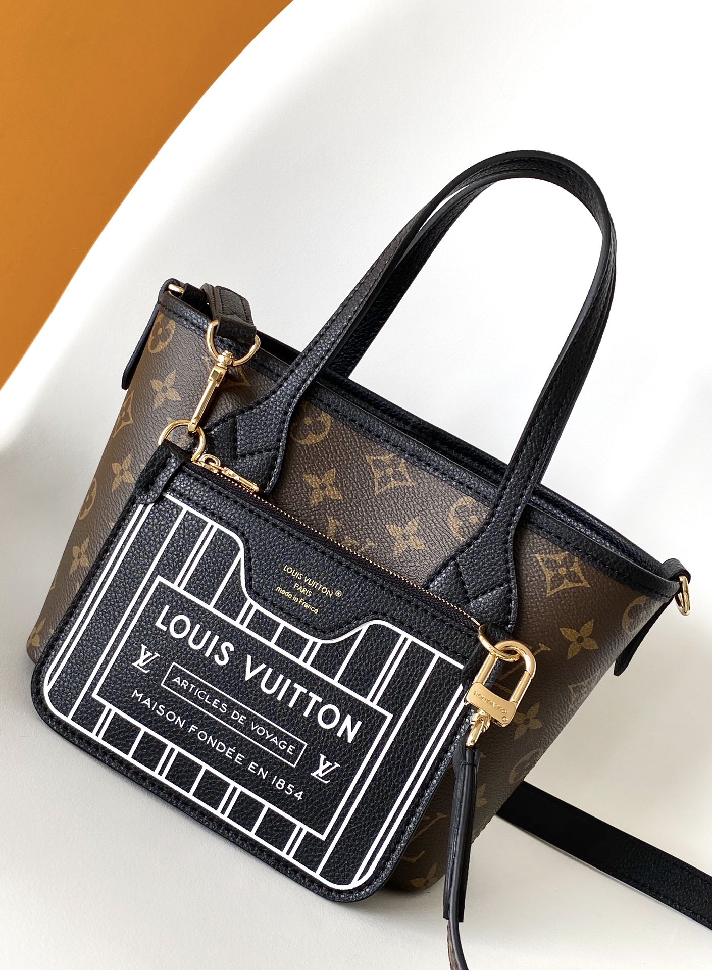 Louis Vuitton Basic Bag Canvas Black M-l-s