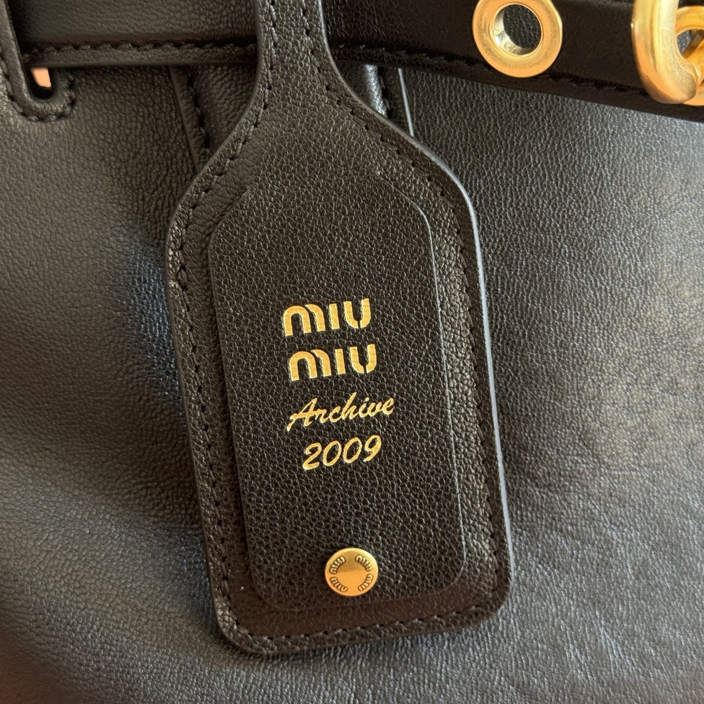 Miu Miu Basic Bag Gold M-10cm