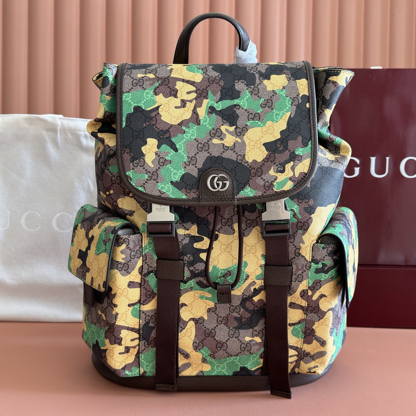 Gucci Backpack Canvas Brown