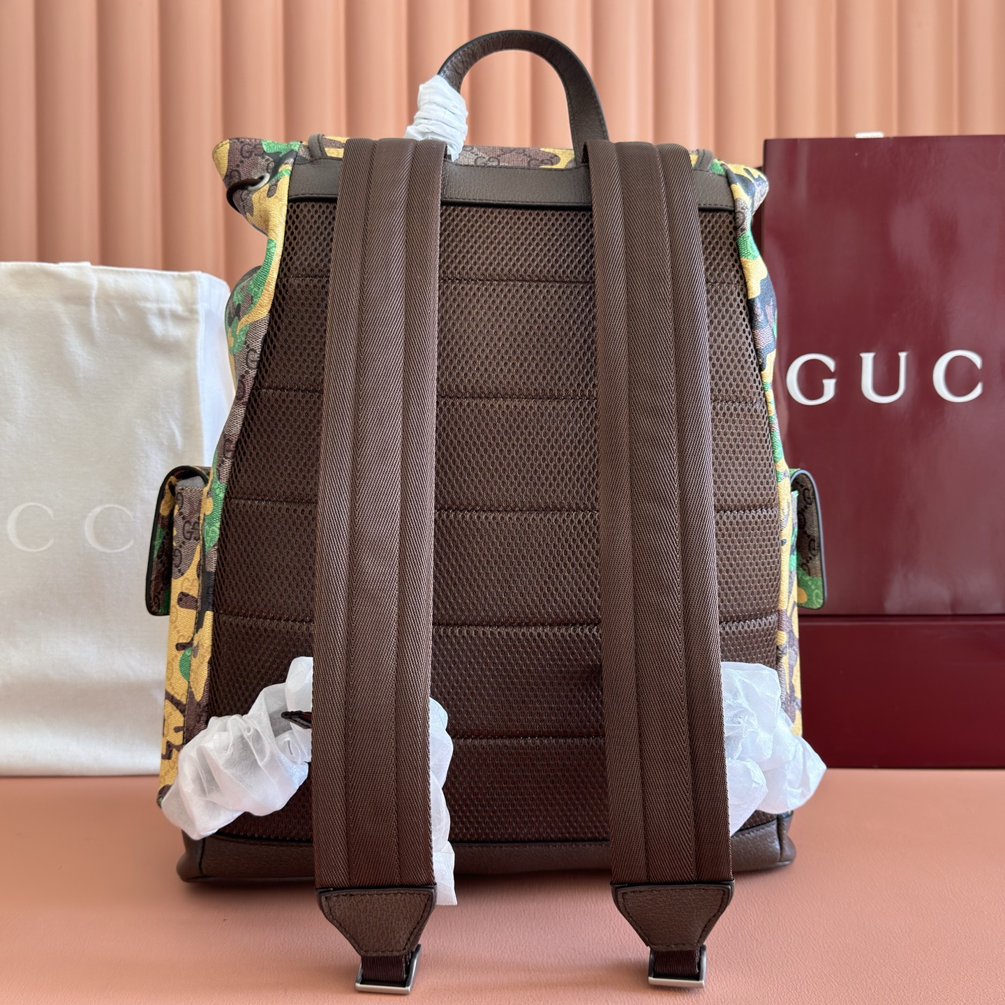 Gucci Backpack Canvas Brown