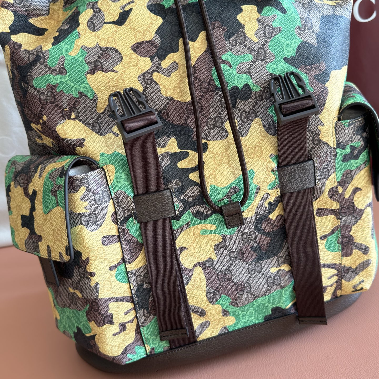 Gucci Backpack Canvas Brown