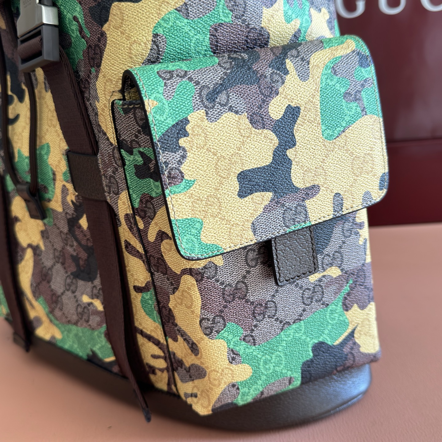 Gucci Backpack Canvas Brown