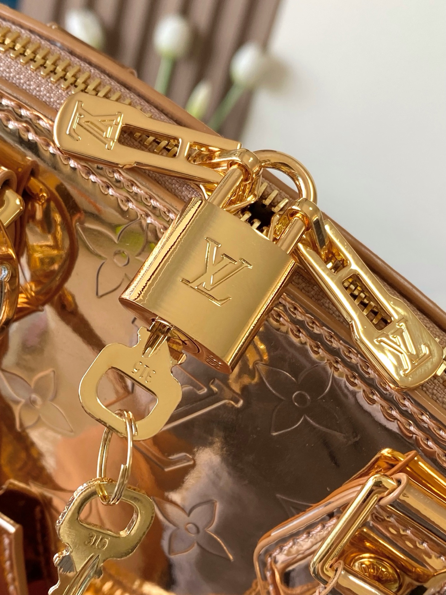 Louis Vuitton Basic Bag Canvas Silver M-l-s