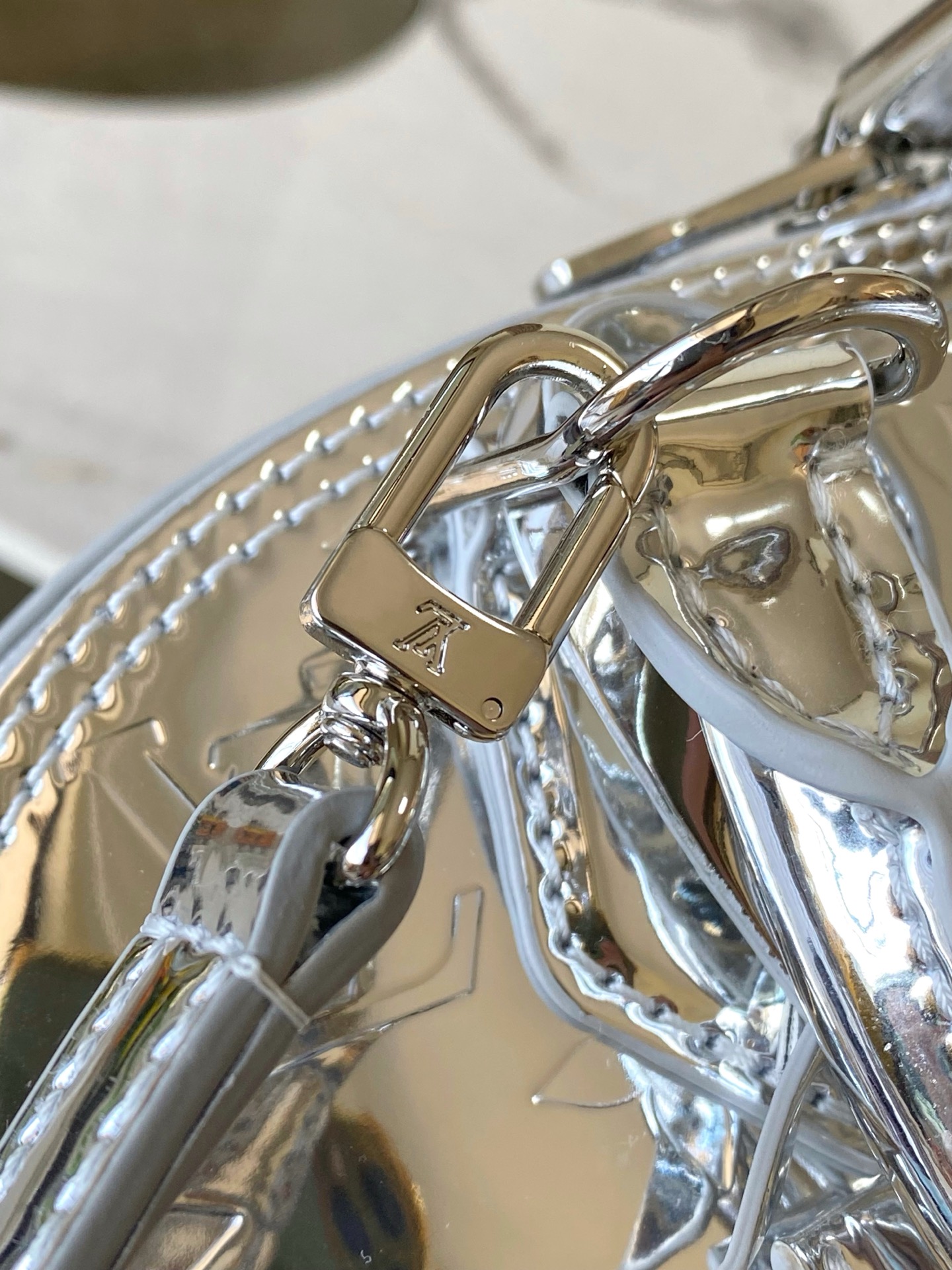 Louis Vuitton Basic Bag Canvas Silver M-l-s