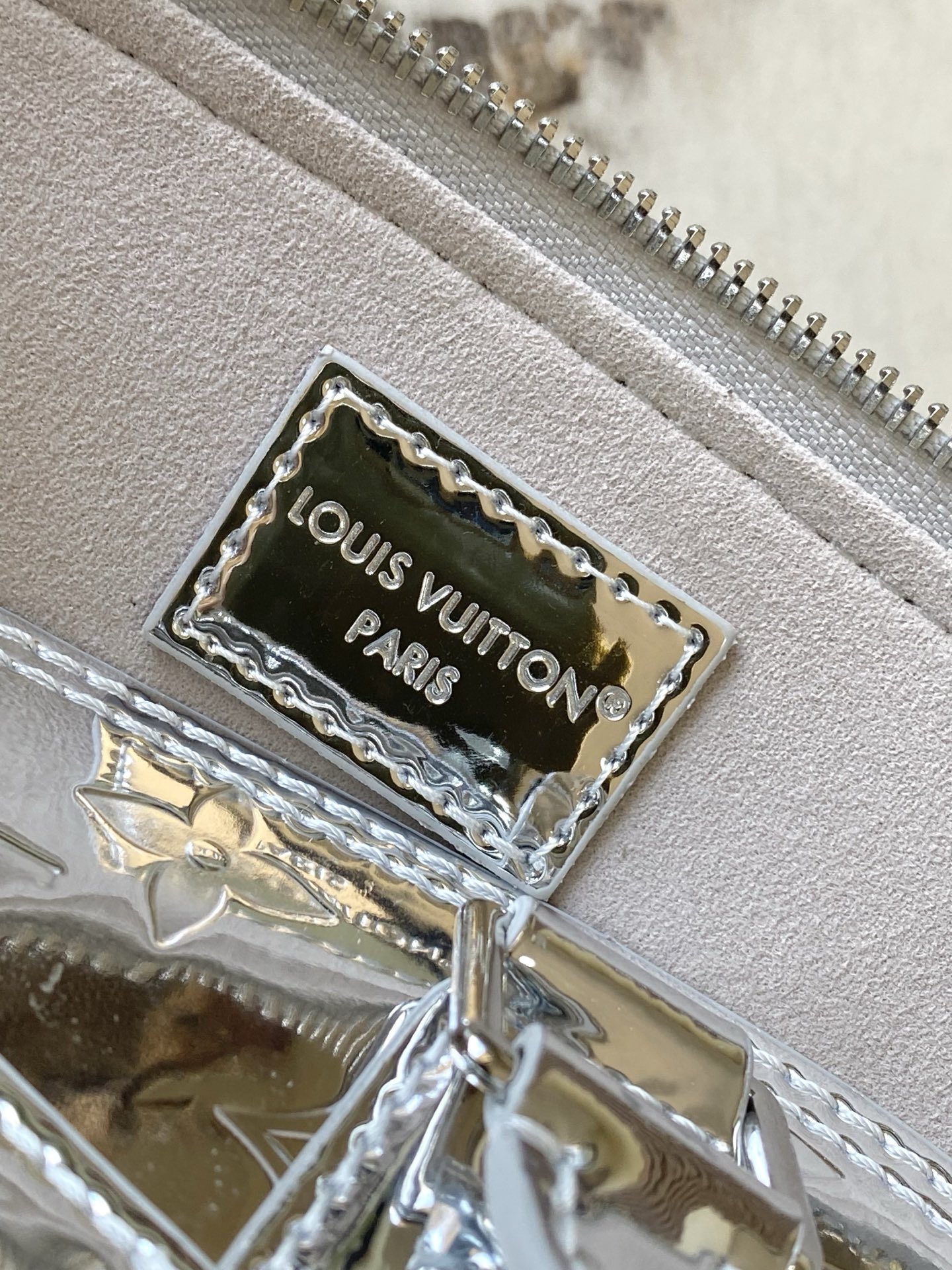 Louis Vuitton Basic Bag Canvas Silver M-l-s