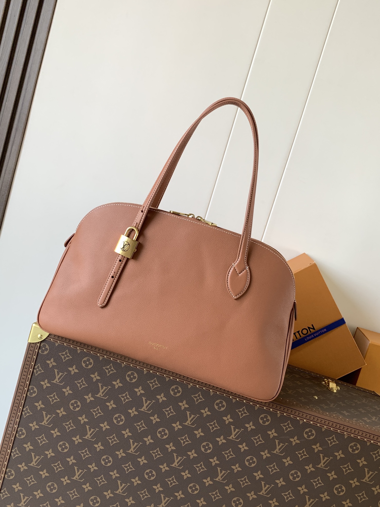 Louis Vuitton Basic Bag Cow Leather Black M-l