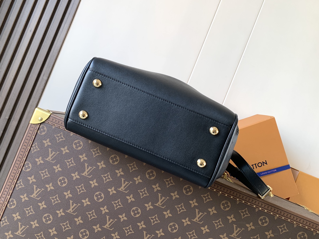 Louis Vuitton Basic Bag Cow Leather Black M-s