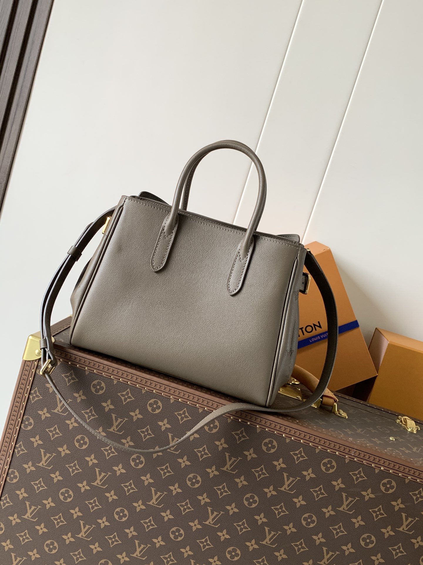 Louis Vuitton Basic Bag Cow Leather Black M-s
