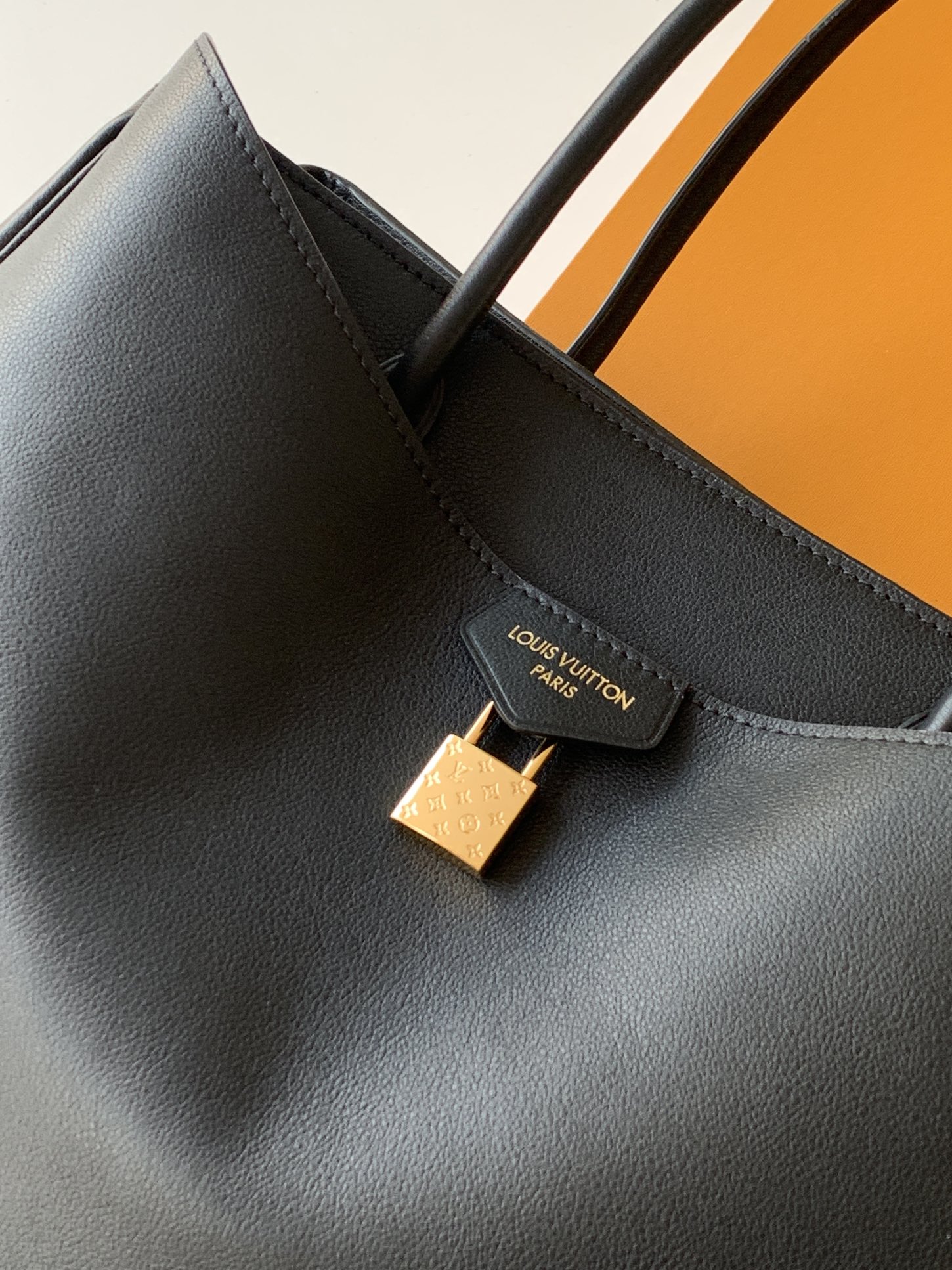 Louis Vuitton Basic Bag Cow Leather Black M-s