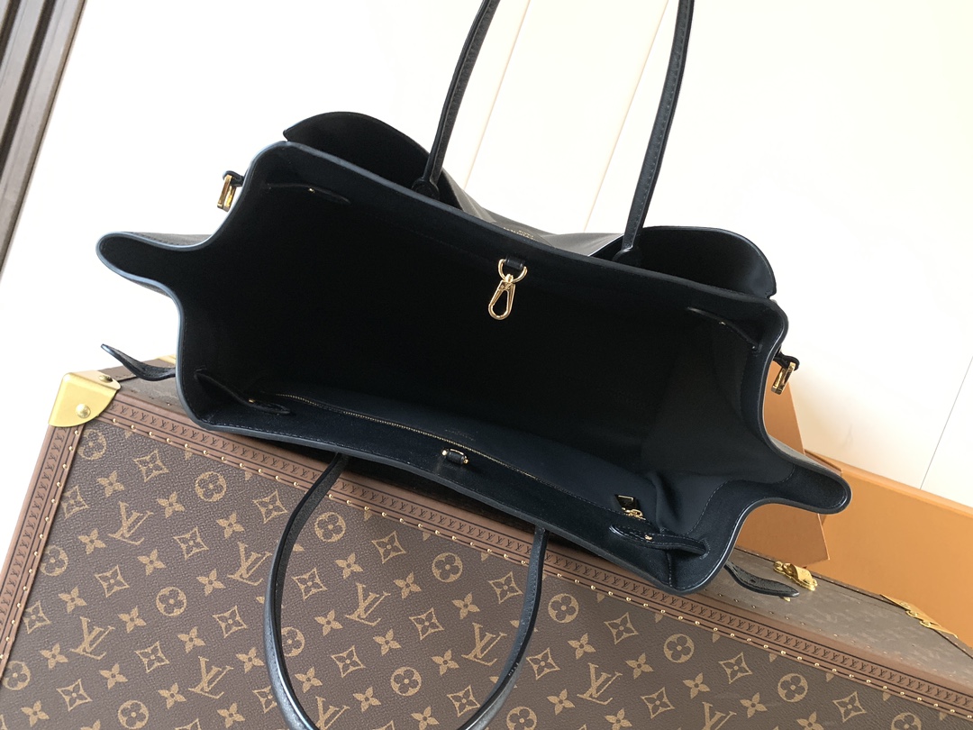 Louis Vuitton Basic Bag Cow Leather Black M-s