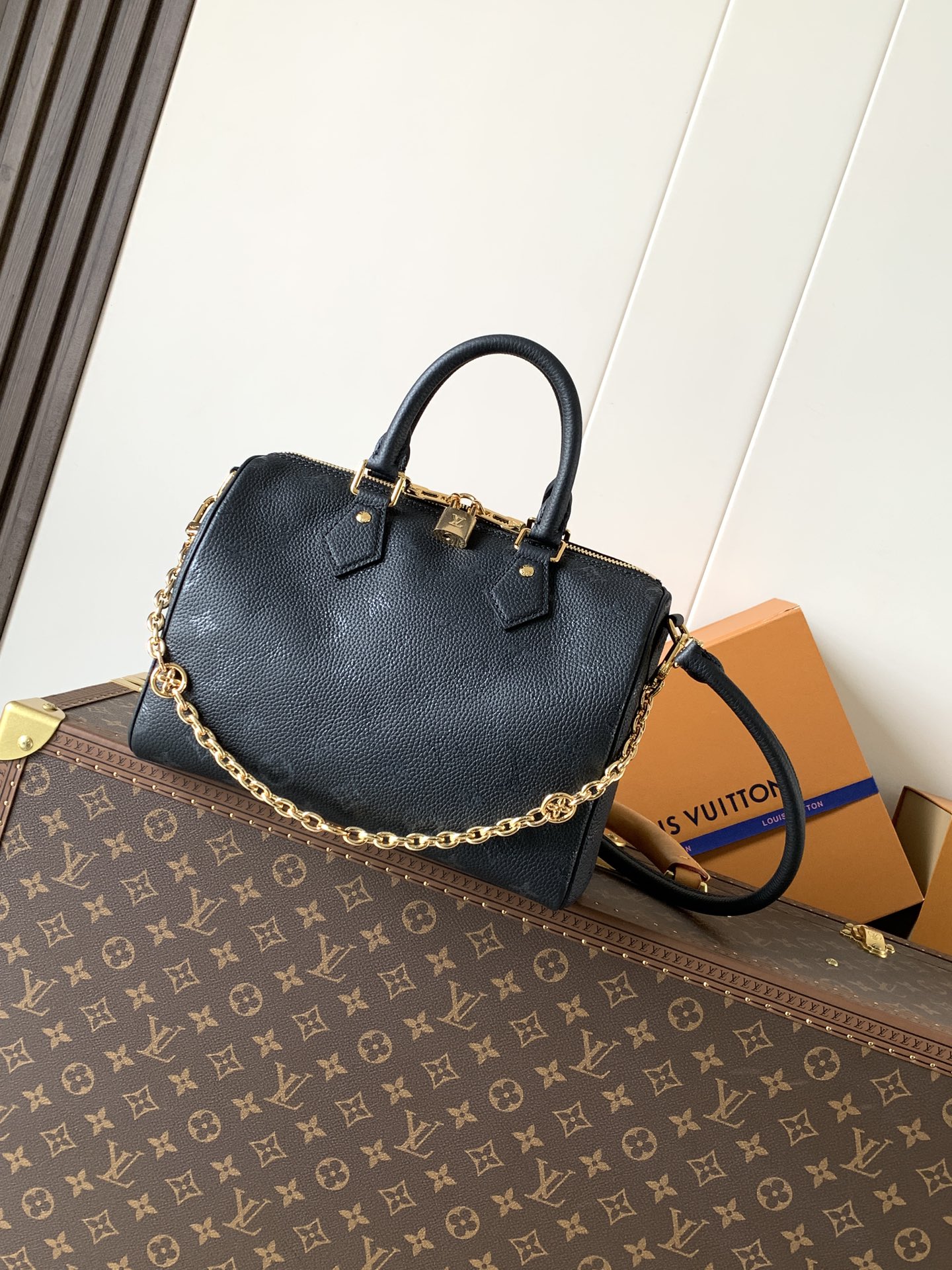 Louis Vuitton Basic Bag Cow Leather Black M-l-s