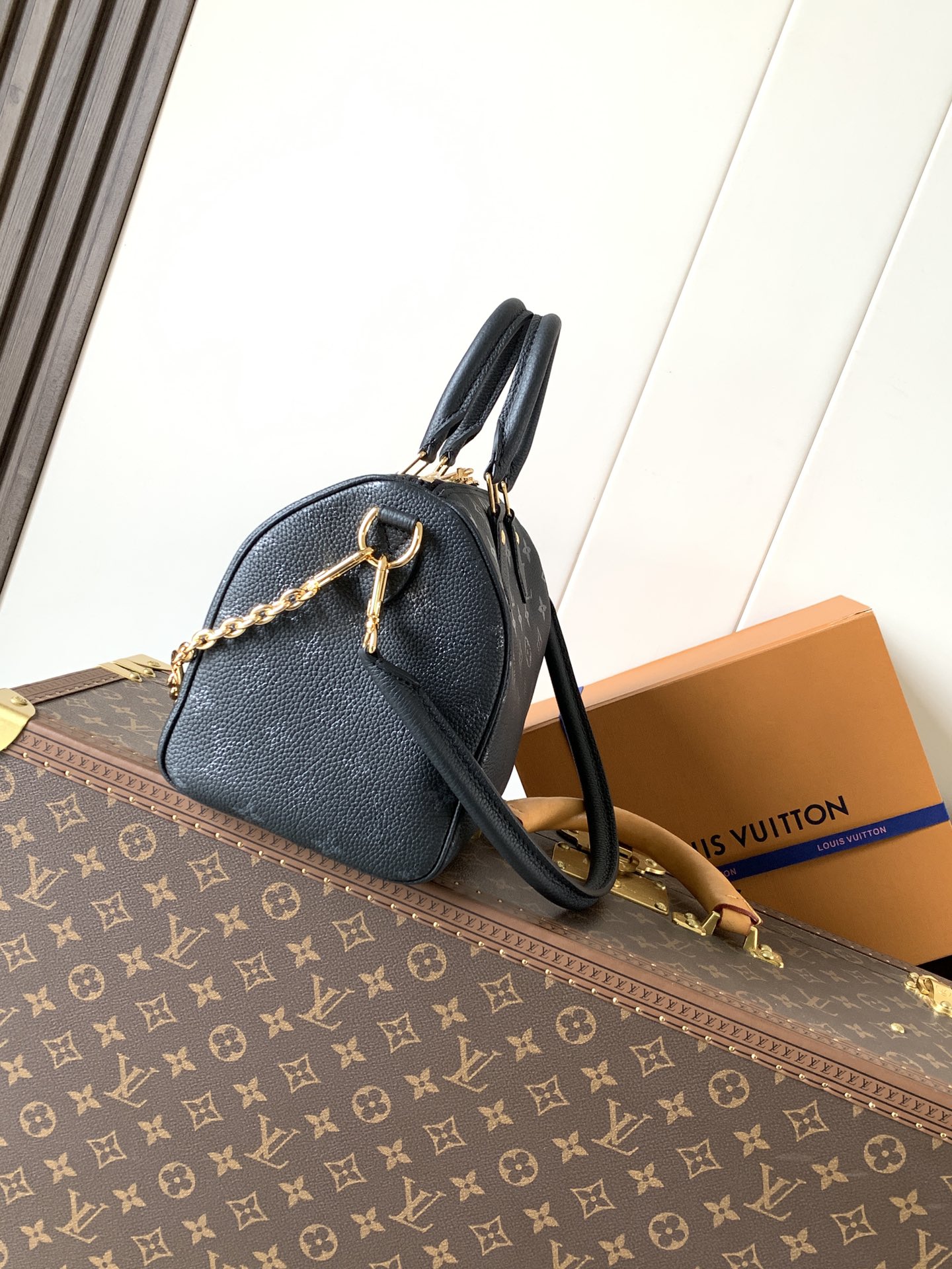 Louis Vuitton Basic Bag Cow Leather Black M-l-s