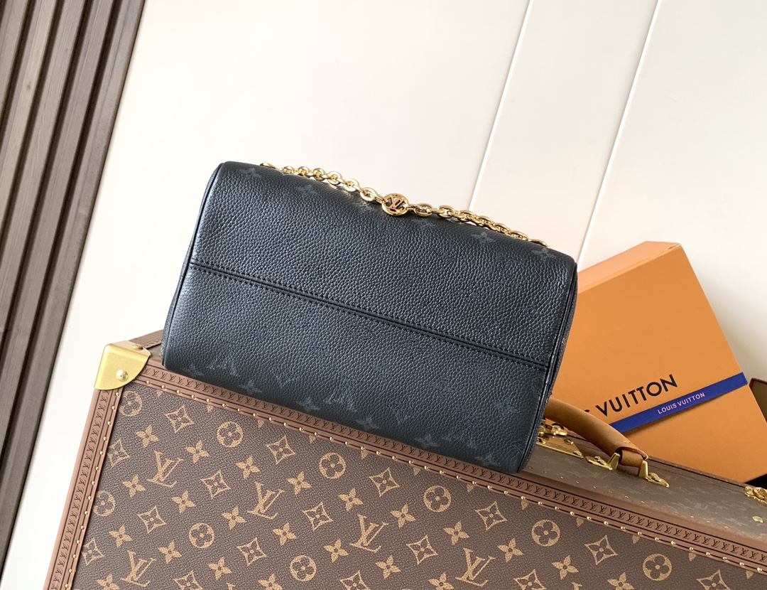 Louis Vuitton Basic Bag Cow Leather Black M-l-s