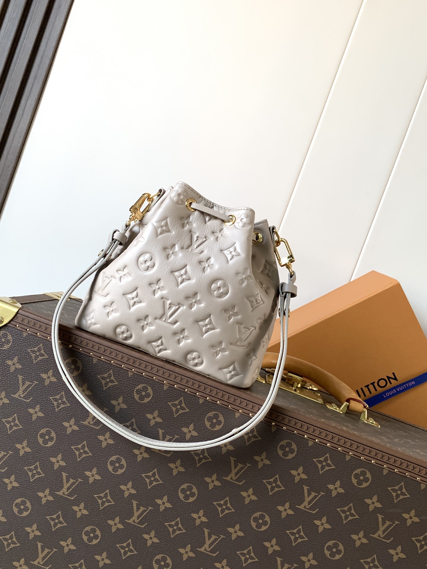 Louis Vuitton Basic Bag Cow Leather Black M-l-s