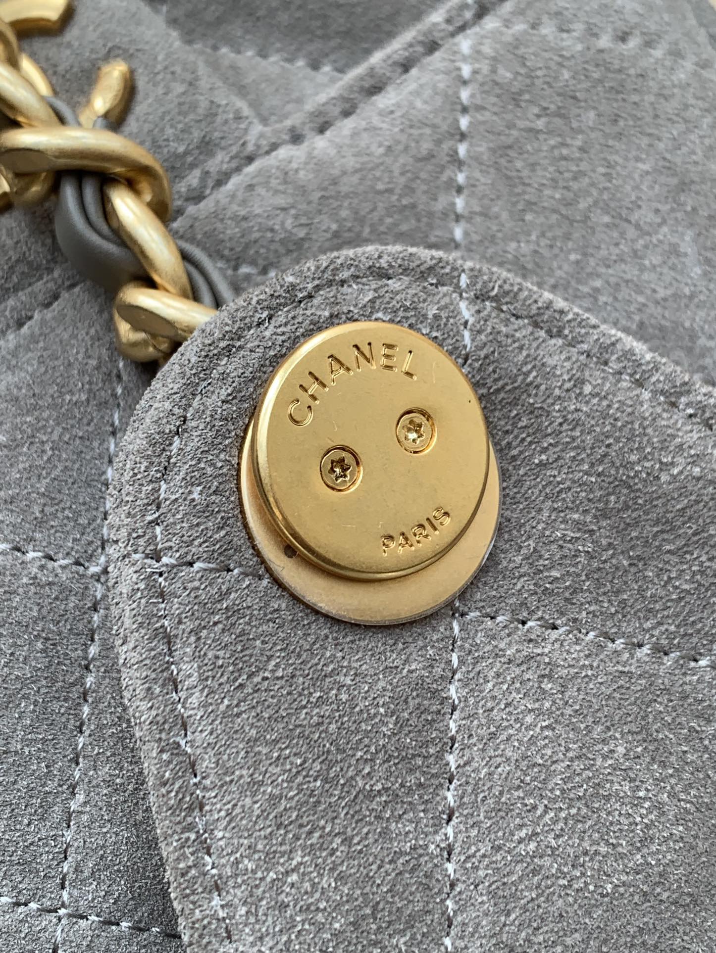 Chanel Bucket Bag Brown 14cm-m-l