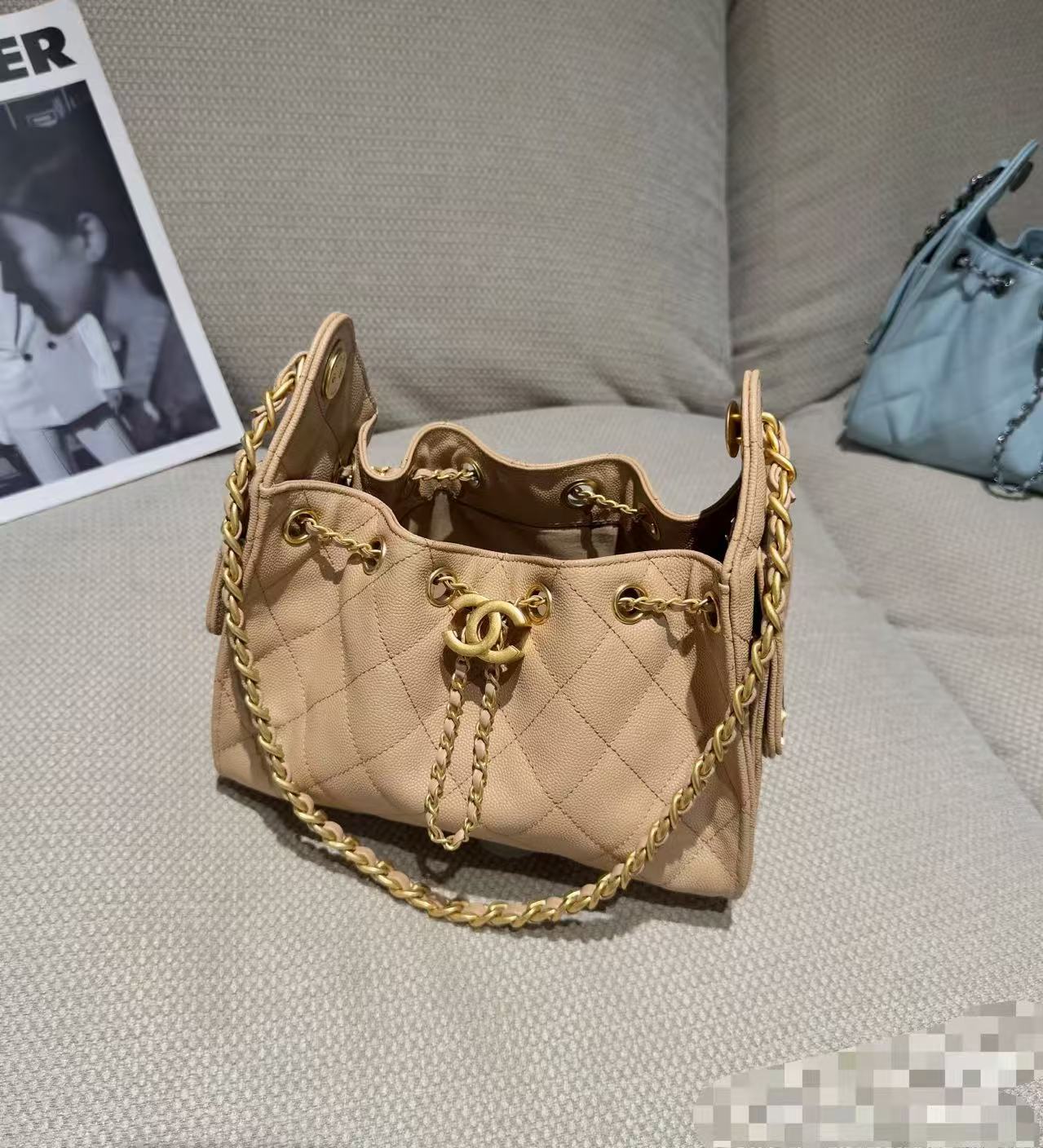 Chanel Bucket Bag Cow Leather 14cm-22cm-26cm-m-l