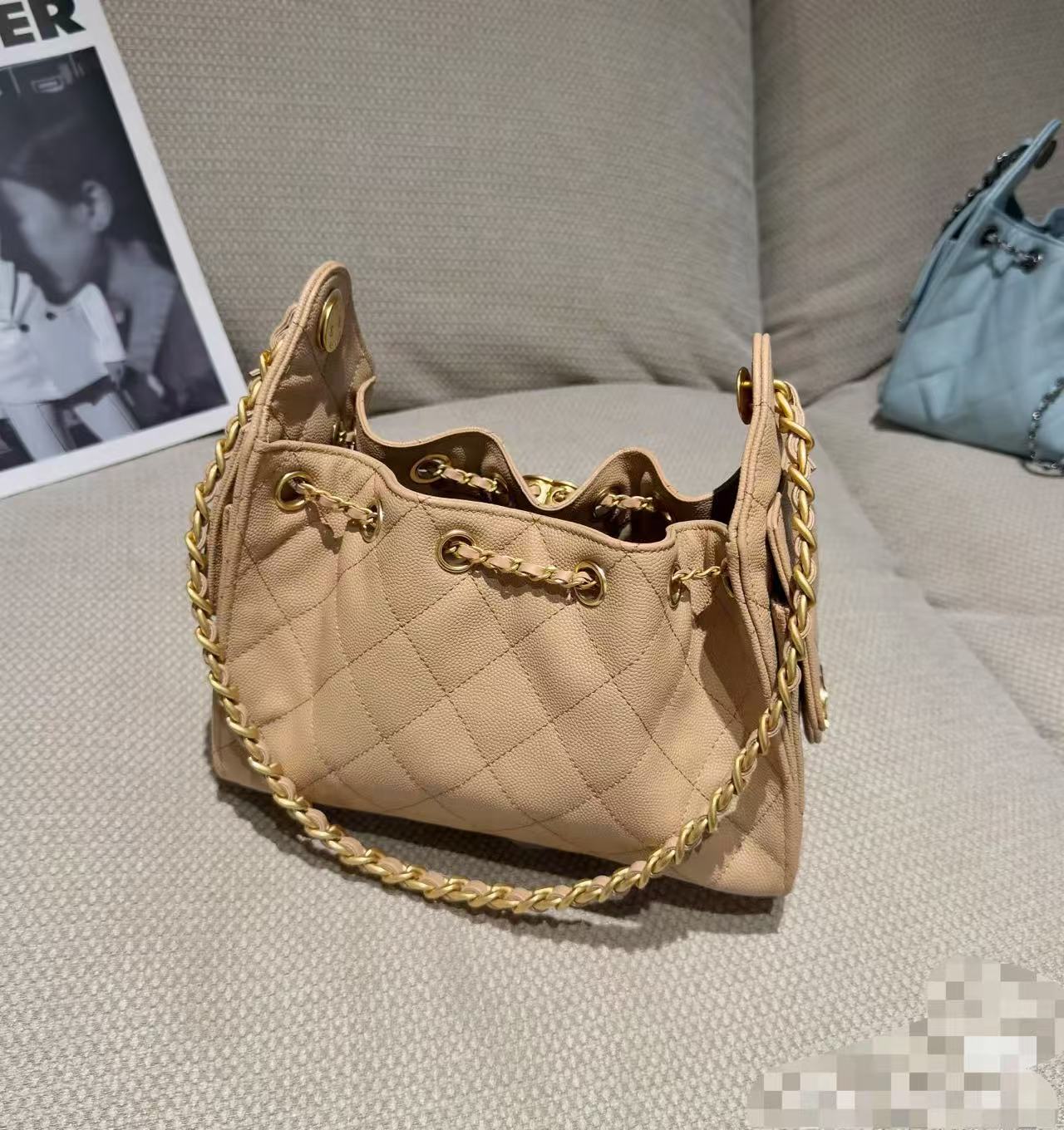 Chanel Bucket Bag Cow Leather 14cm-22cm-26cm-m-l