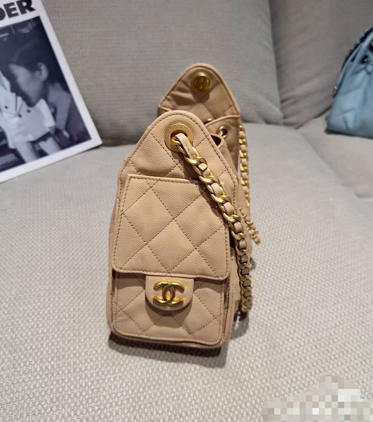 Chanel Bucket Bag Cow Leather 14cm-22cm-26cm-m-l