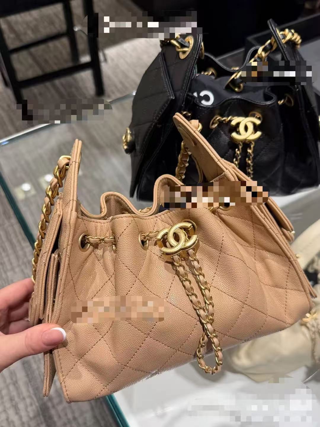 Chanel Bucket Bag Cow Leather 14cm-22cm-26cm-m-l