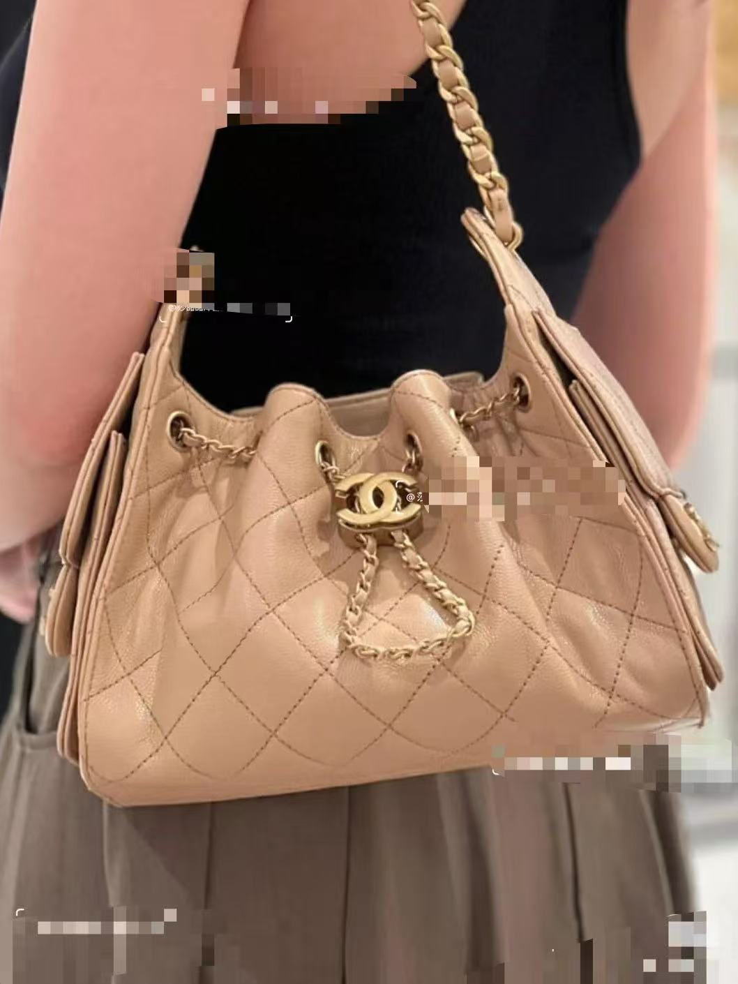 Chanel Bucket Bag Cow Leather 14cm-22cm-26cm-m-l