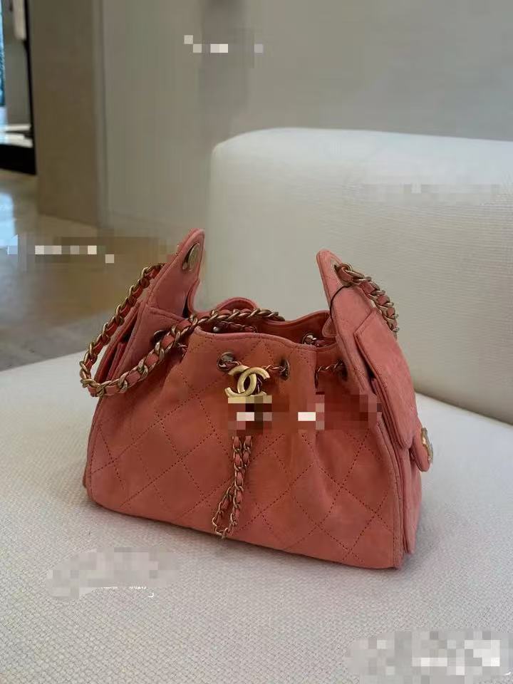 Chanel Bucket Bag Pink 14cm-22cm-26cm-m-l