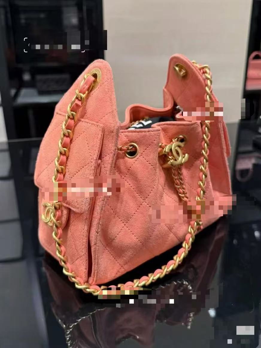 Chanel Bucket Bag Pink 14cm-22cm-26cm-m-l