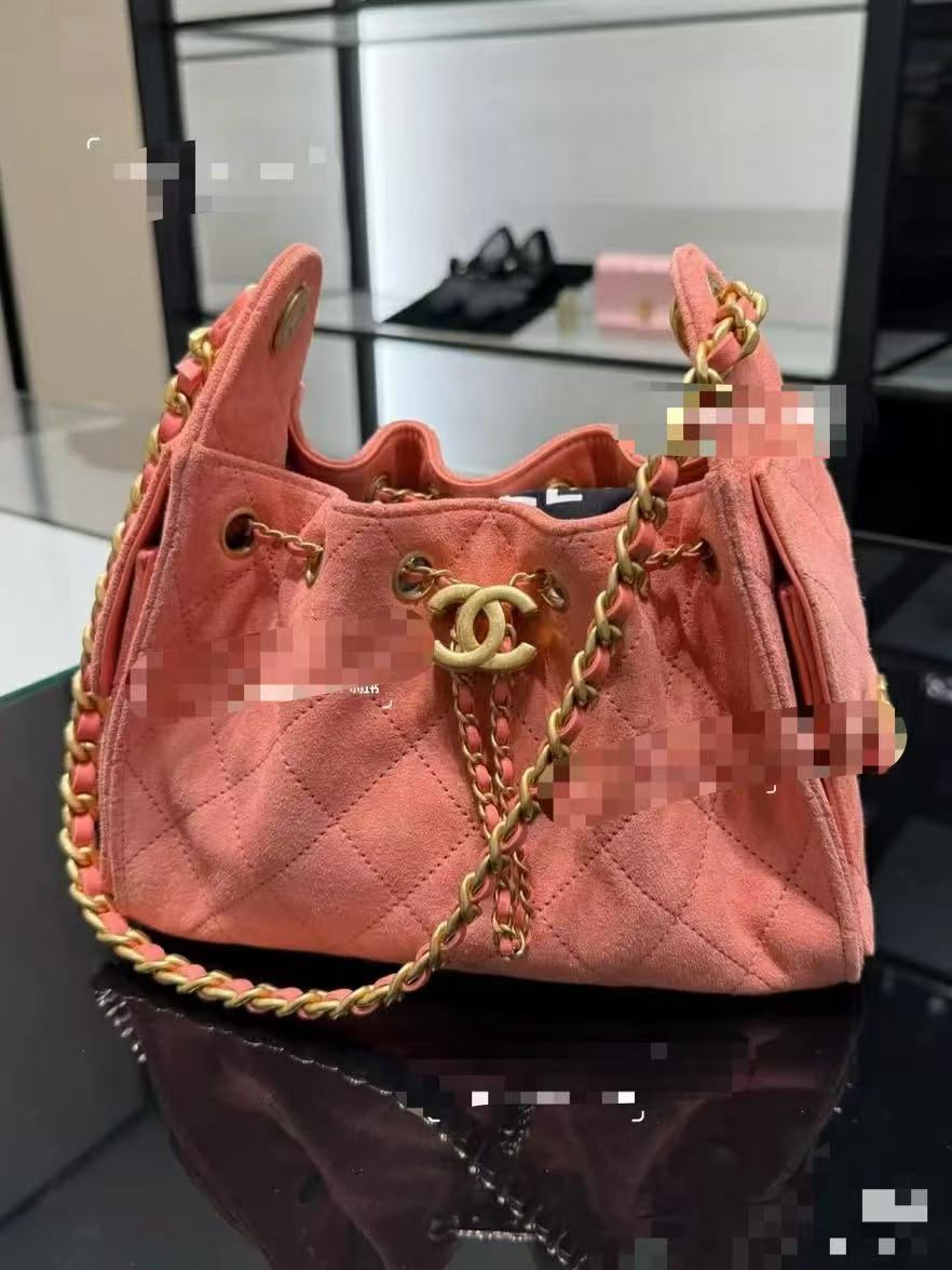 Chanel Bucket Bag Pink 14cm-22cm-26cm-m-l